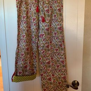 Cotton floral lounge pants